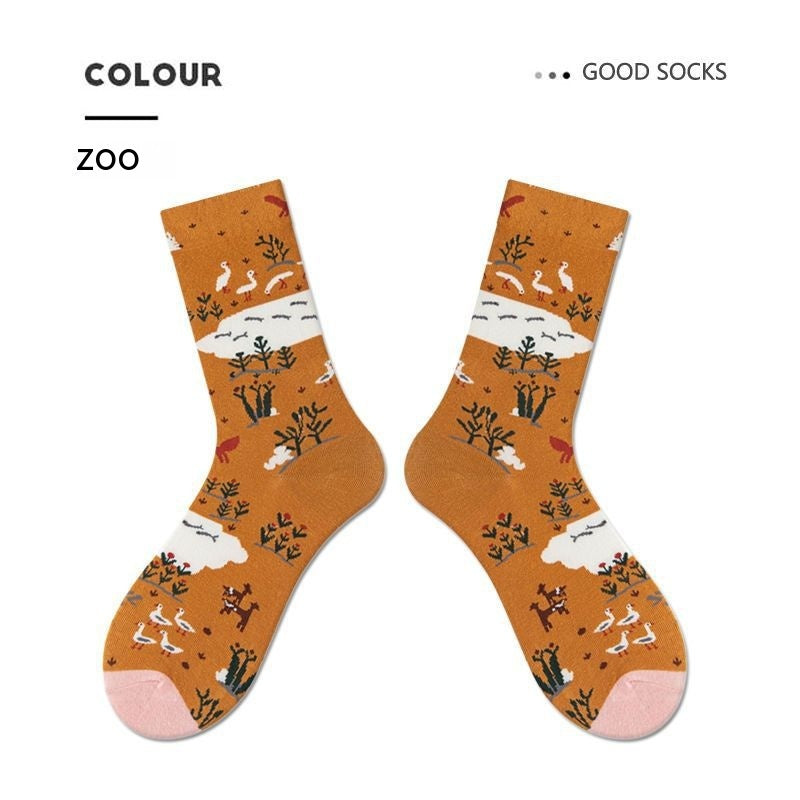 Women's Retro Spring And Autumn Cotton Sock