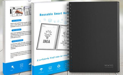 Rewritable paper notebook
