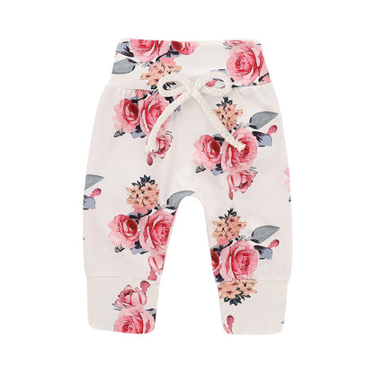 Children's floral solid color children's suit