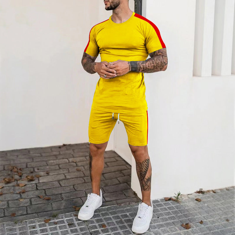 Men's Short Sleeve Shorts Suit Sports Suit