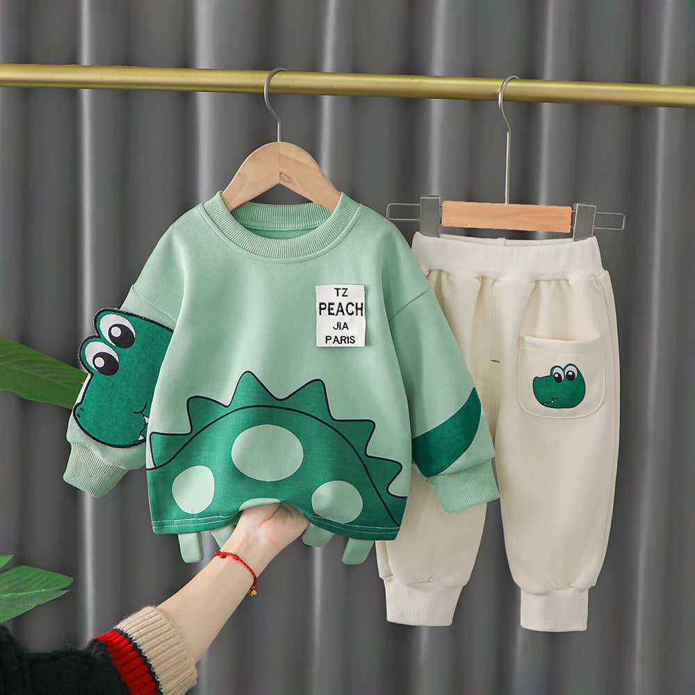 Ensemble deux pièces pull et pantalon de dessin animé pour enfants