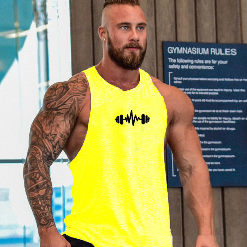 Men's Sports Elastic Fitness Vest Loose