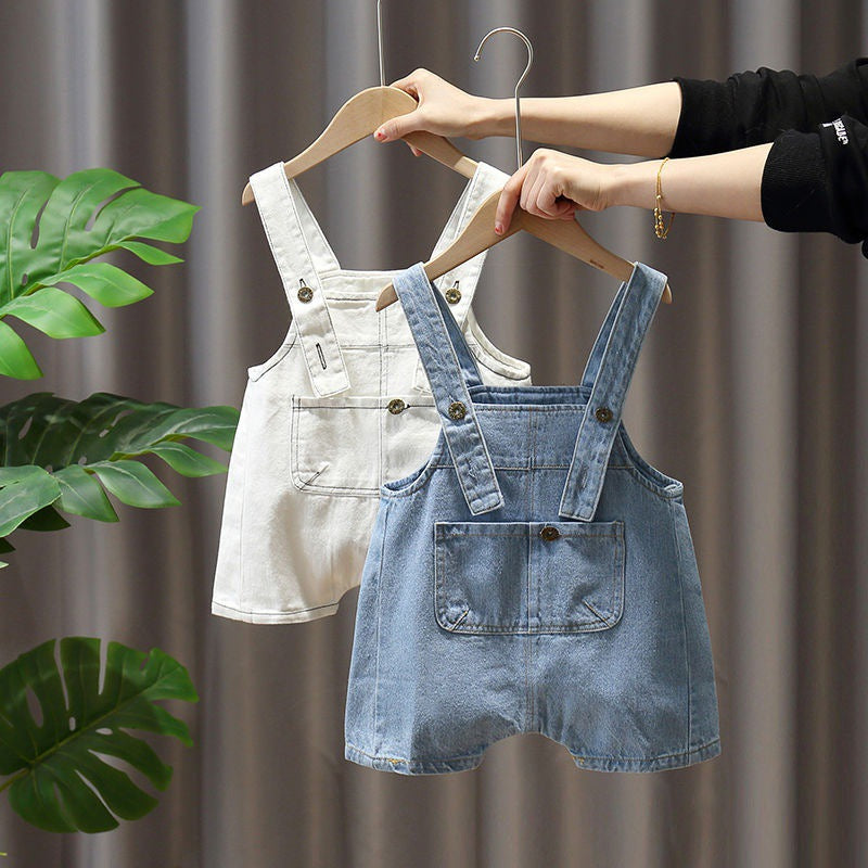 Baby Denim Overalls Shorts New Western Style