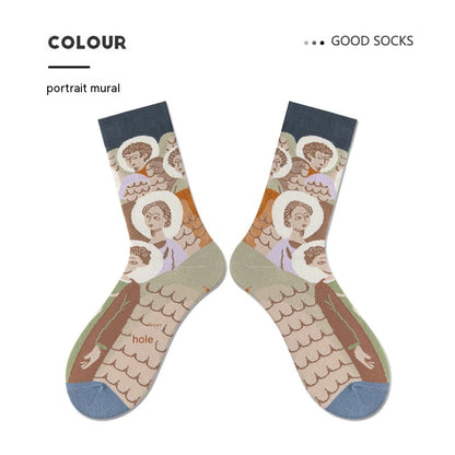 European And American Autumn And Winter Cotton Ins Tube Socks