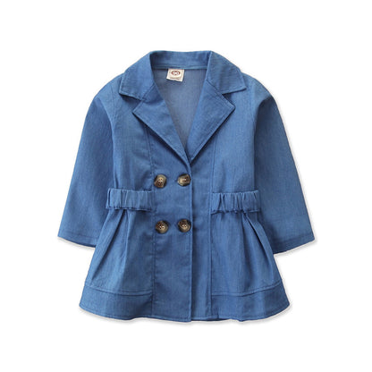 Ins Children's Cute Bunny Ears Trench Coat