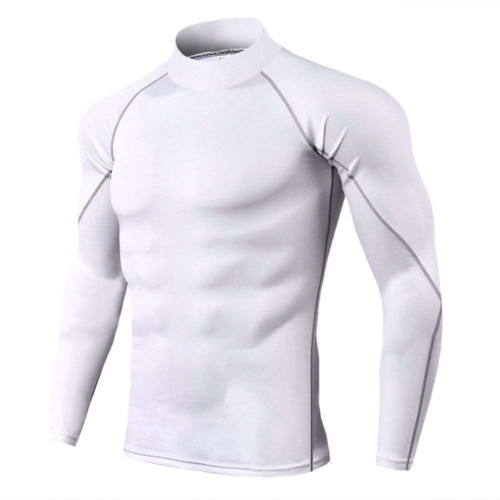 Men's Turtleneck Workout Long Sleeve Autumn And Winter Quick-drying