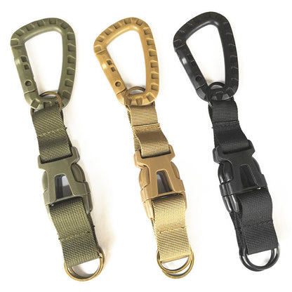 Tactical backpack belt hanging buckle keychain