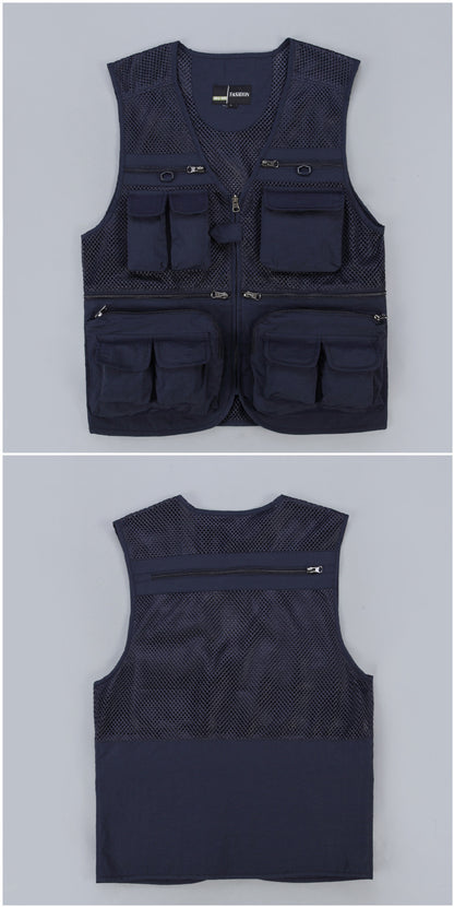 Multi-pocket professional photography mesh vest