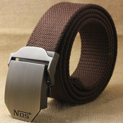 Men's Canvas Belt Thickening custom outdoor tactical belt army fan fat belt belt of young students