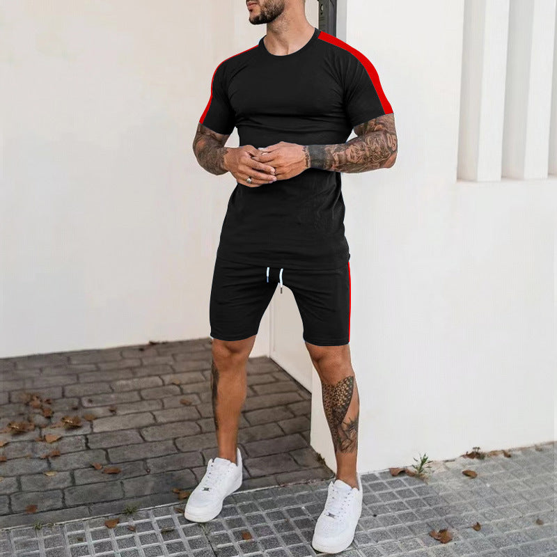 Men's Short Sleeve Shorts Suit Sports Suit