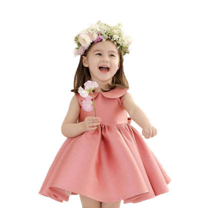 Robe d'été bouffante en fil de style occidental pour femme, tenue de bébé d'un an, jupe fleurie d'anniversaire pour fille, pour enfants