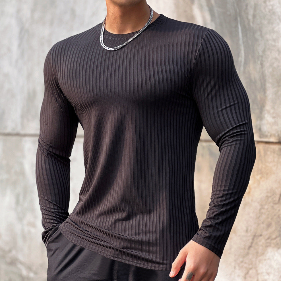 Men's Sports Fitness Long Sleeve Bottoming T-shirt