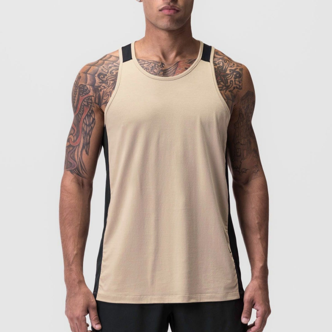 Net Hole Stitching Breathable Exercise Vest Men