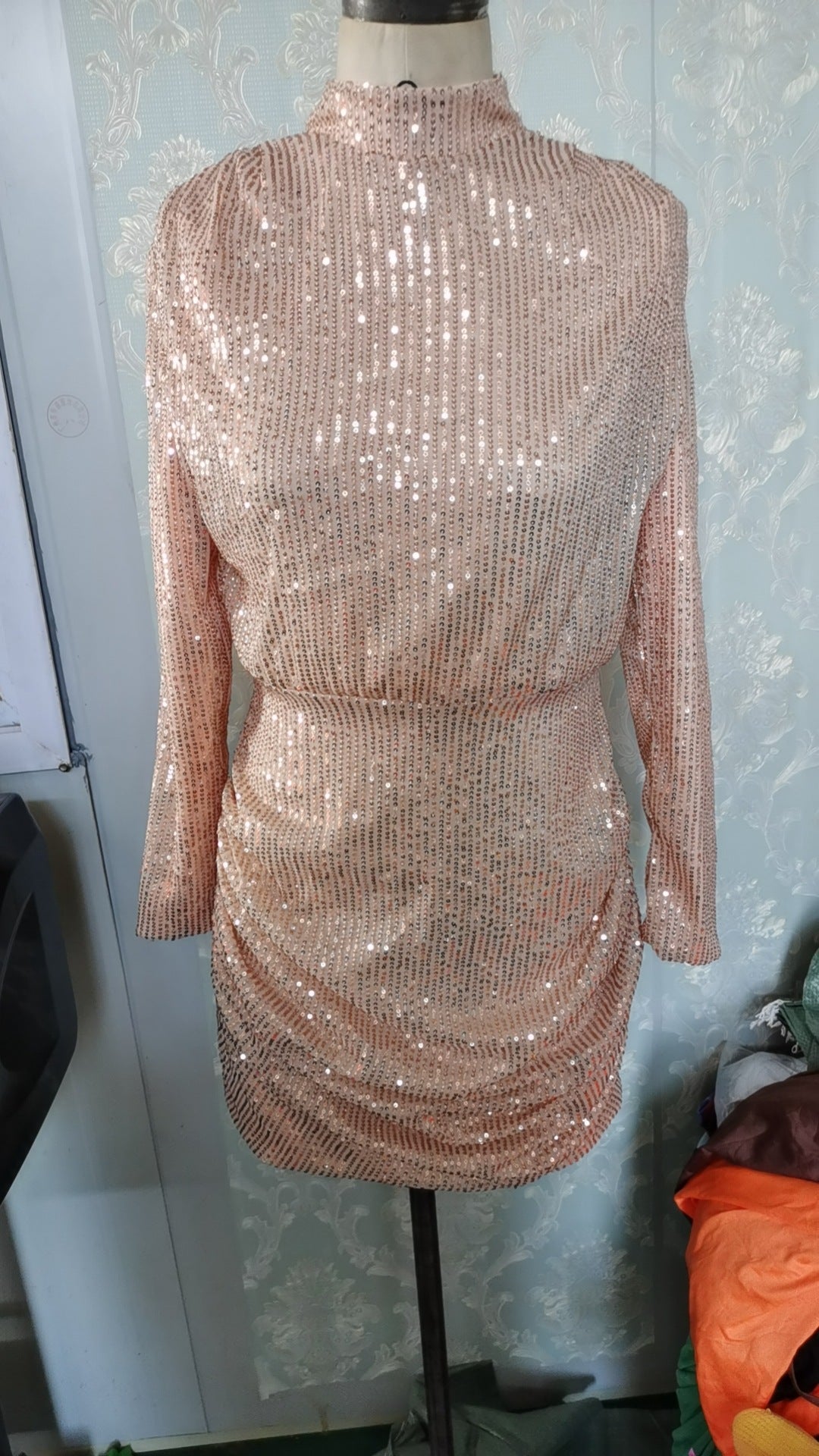 Ladies New Sequined Sheath Dress