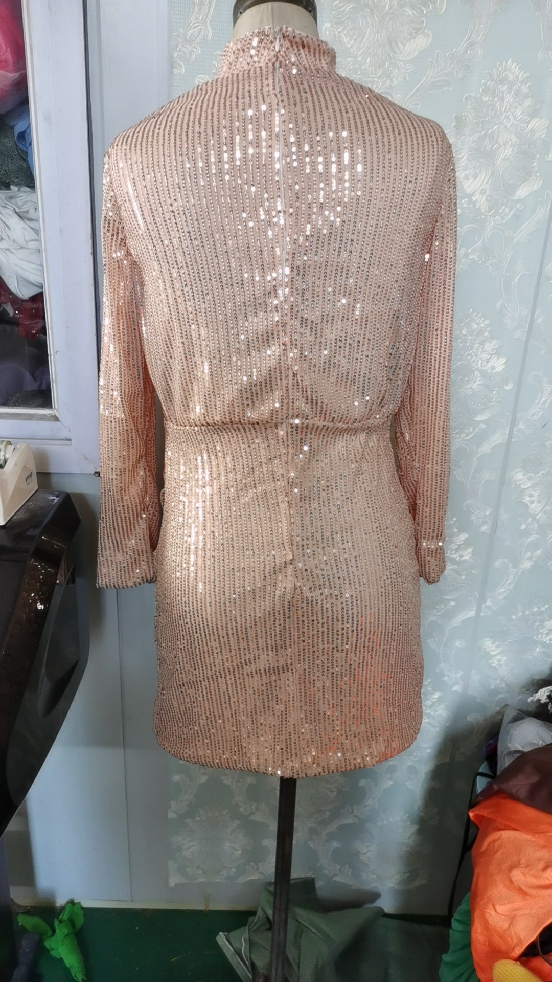 Ladies New Sequined Sheath Dress