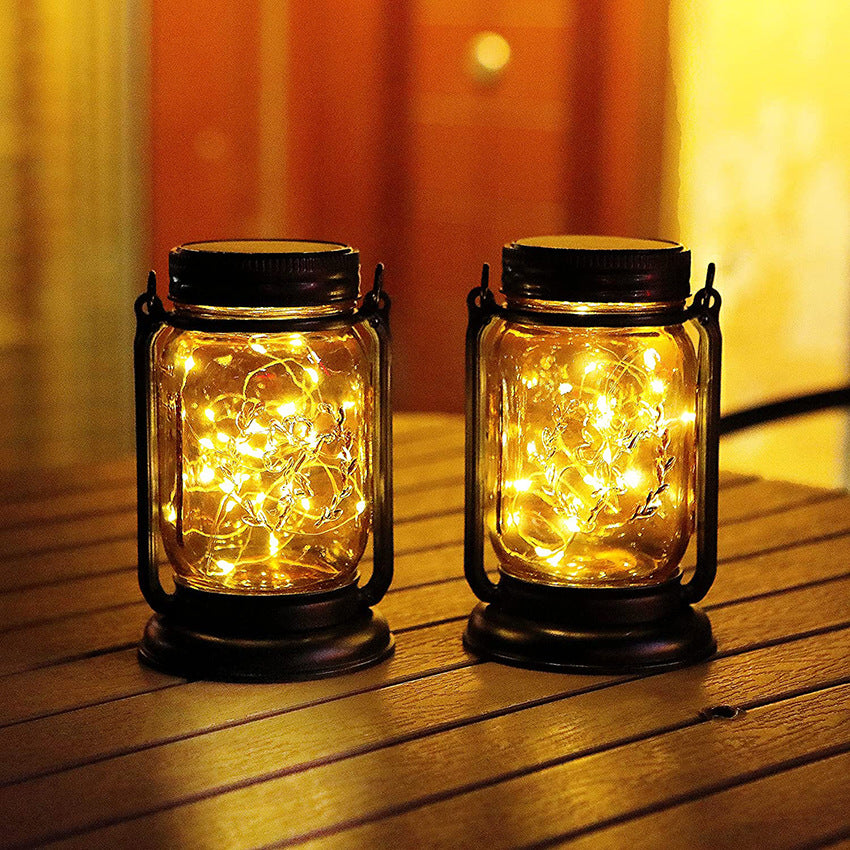 Home Patio Decorative LED Solar Mason Jar Light