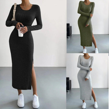 Robe longue tricotée Vêtements pour femmes