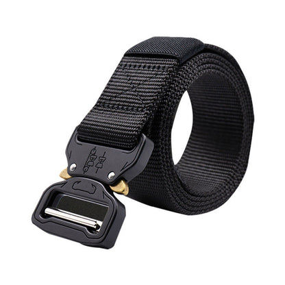 Men's Outdoor Tactical Belt With Alloy Buckle