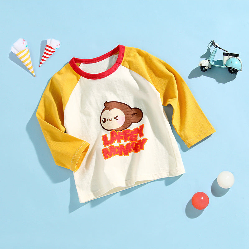 Children's Long-sleeved T-shirt Pure Cotton