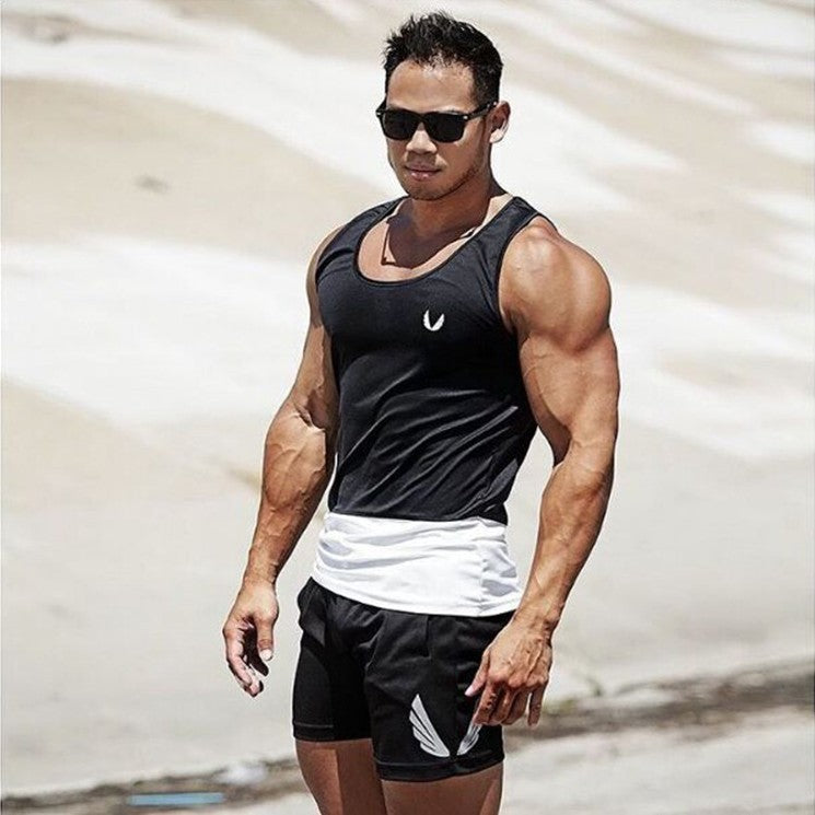 Fitness shorts training suit three quarter pants