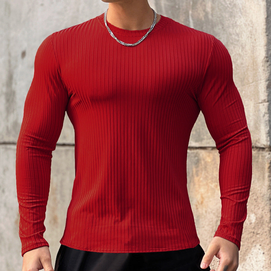 Men's Sports Fitness Long Sleeve Bottoming T-shirt