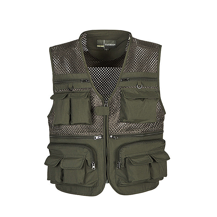Multi-pocket professional photography mesh vest