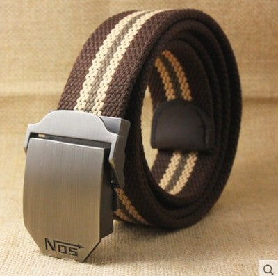 Men's Canvas Belt Thickening custom outdoor tactical belt army fan fat belt belt of young students