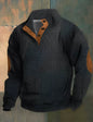 Stand Collar Long Sleeve Jacquard Knitted Pullover Sweater