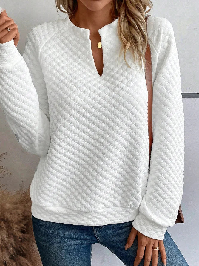 V-shaped Long Sleeve Sweatshirt