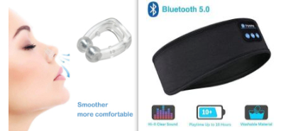 Écouteurs sans fil Bluetooth, bandeau fin, doux, élastique, confortable, musique, masque pour les yeux, pour dormir sur le côté, sport