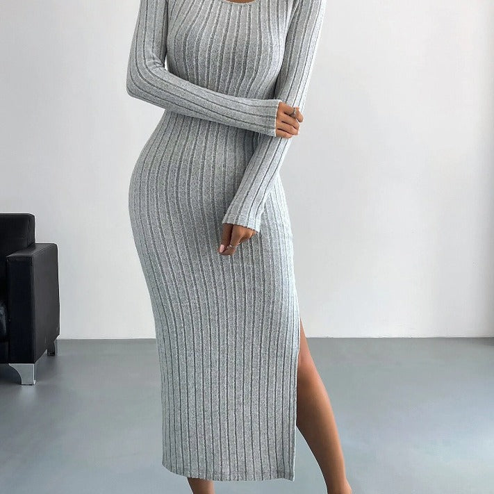 Robe longue tricotée Vêtements pour femmes