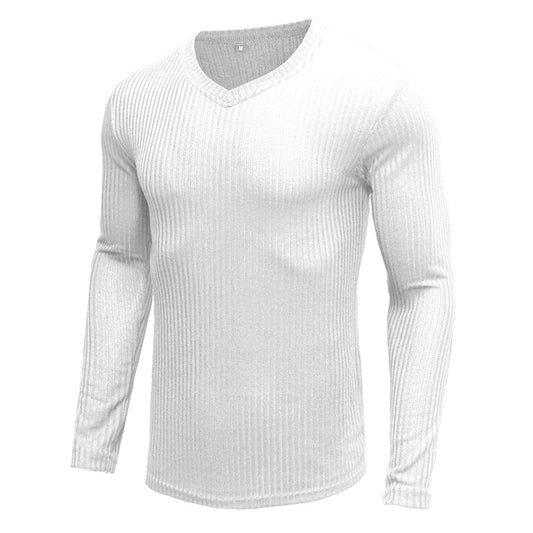 European And American Knitted Men's T-shirt Long-sleeved Sweater