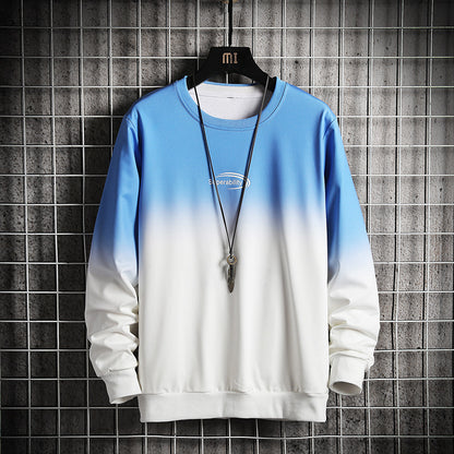 Men's Personalized Gradient Letter Print Trendy Top