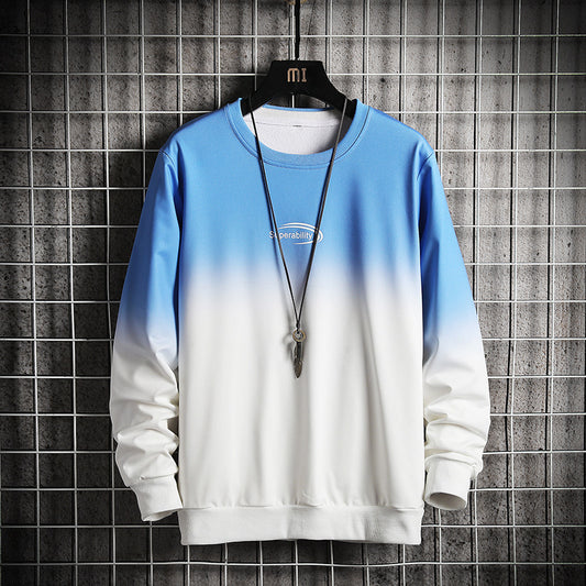 Men's Personalized Gradient Letter Print Trendy Top