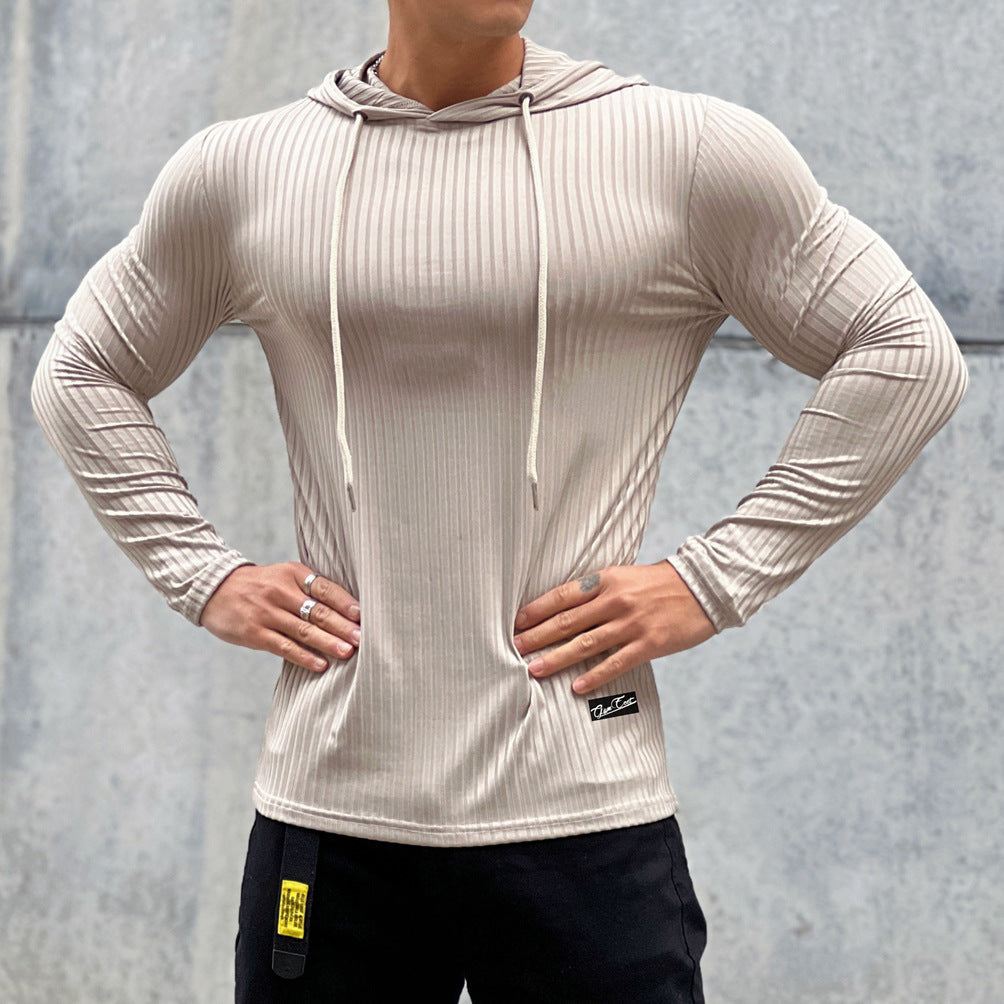 Men's Fashion Casual Knitted Pullover Hooded Bottoming Shirt