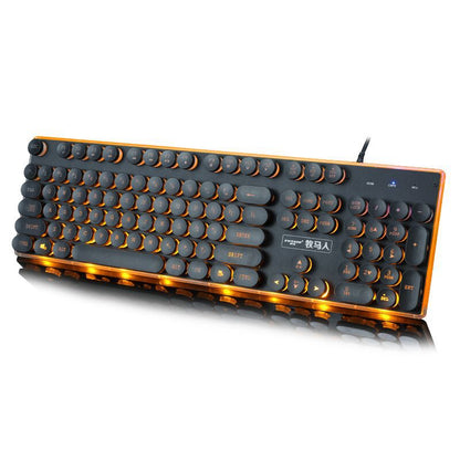 Glowing wired keyboard gaming computer USB