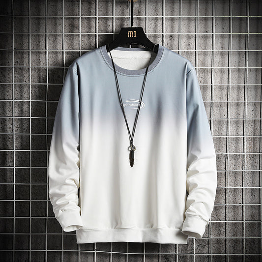 Men's Personalized Gradient Letter Print Trendy Top