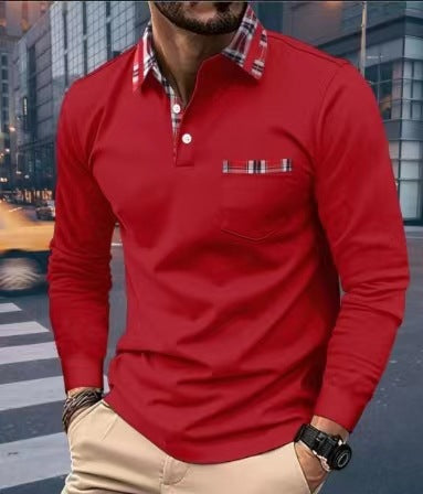 Autumn Button Pocket Men's Long Sleeve Sweatshirt