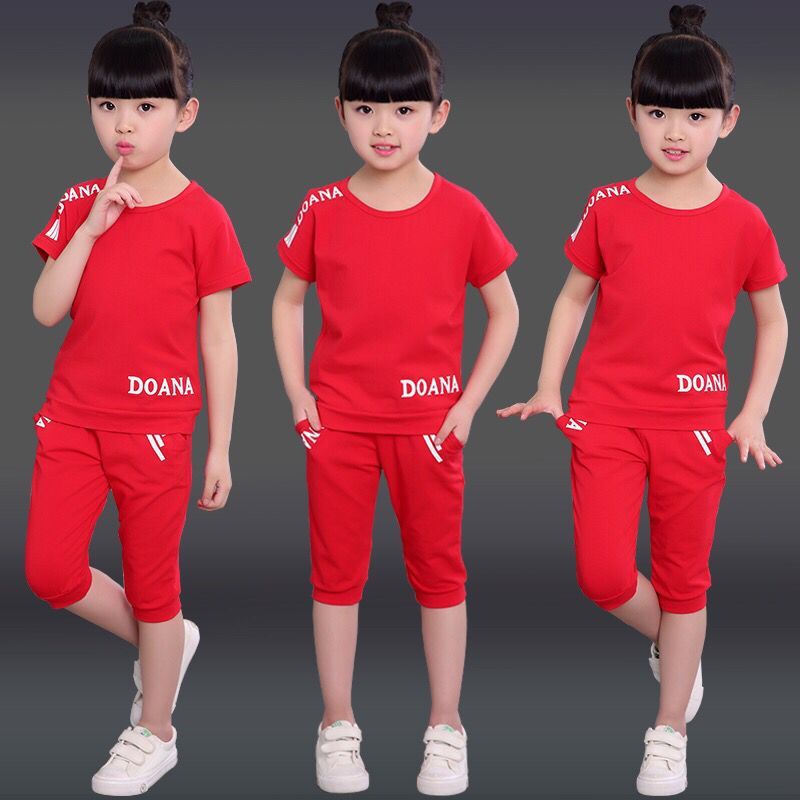 Summer Children's Short-sleeved Suit For Boys And Girls