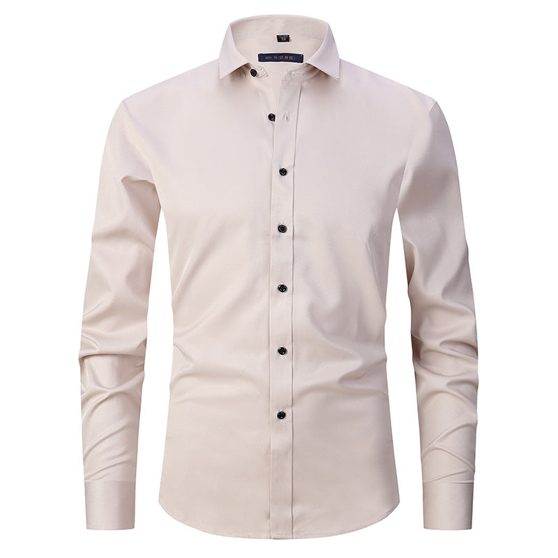 Men's Stretch Shirt Long Sleeve Non-ironing Slim Fit