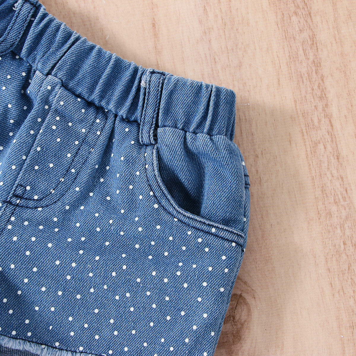 Ensemble haut et short en jean pour fille