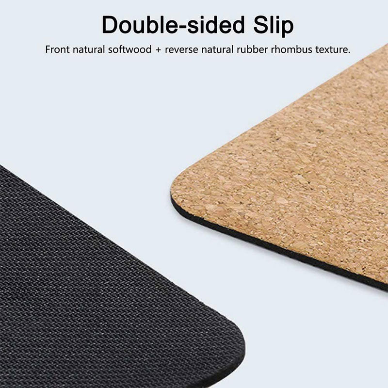 Cork Rubber Body Position Line Yoga Mat Durable Thickening Sweatproof