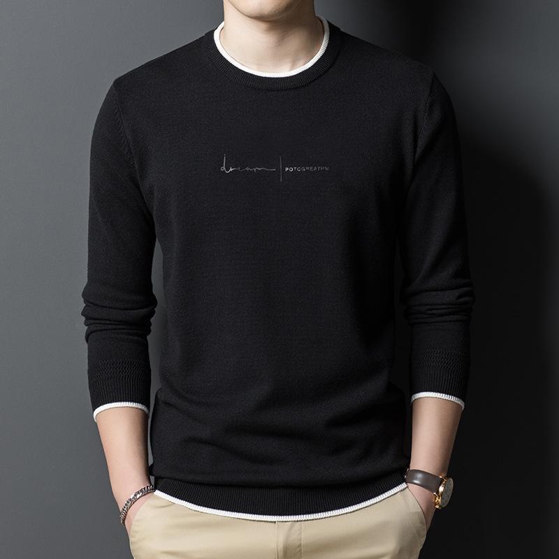 Men's Letter Printed Sweater Top