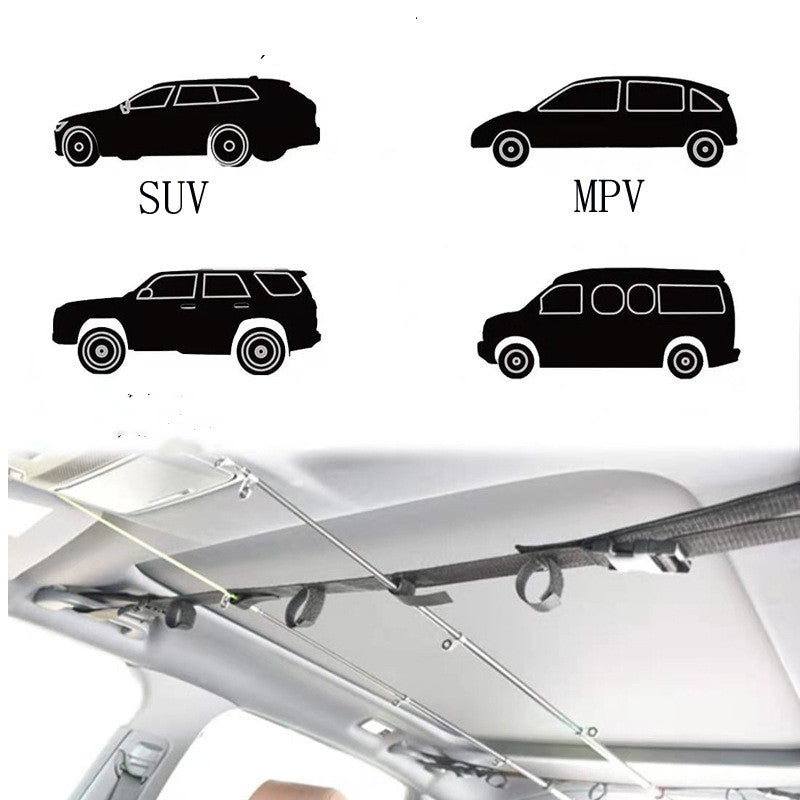 Adjustable In-car Fishing Rod Fixing With Roof Fishing Rod Storage Rack