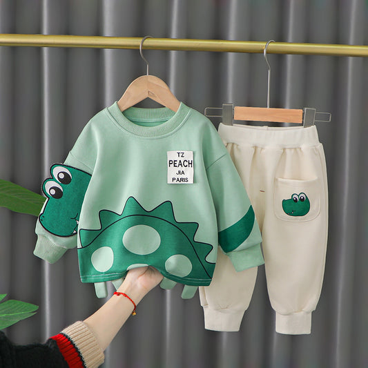 Ensemble deux pièces pull et pantalon de dessin animé pour enfants