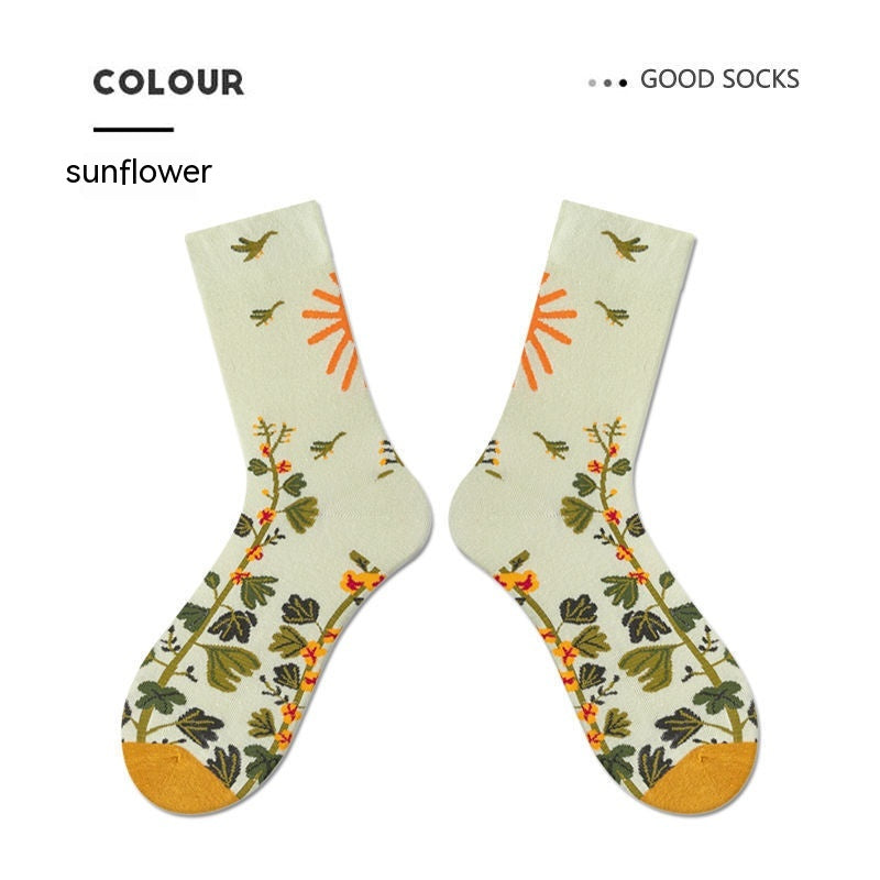 Women's Retro Spring And Autumn Cotton Sock