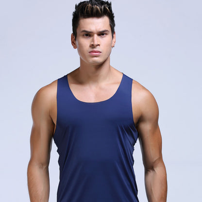 Workout Sleeveless Men's I-shaped Vest Ice Silk Light Bottoming Shirt