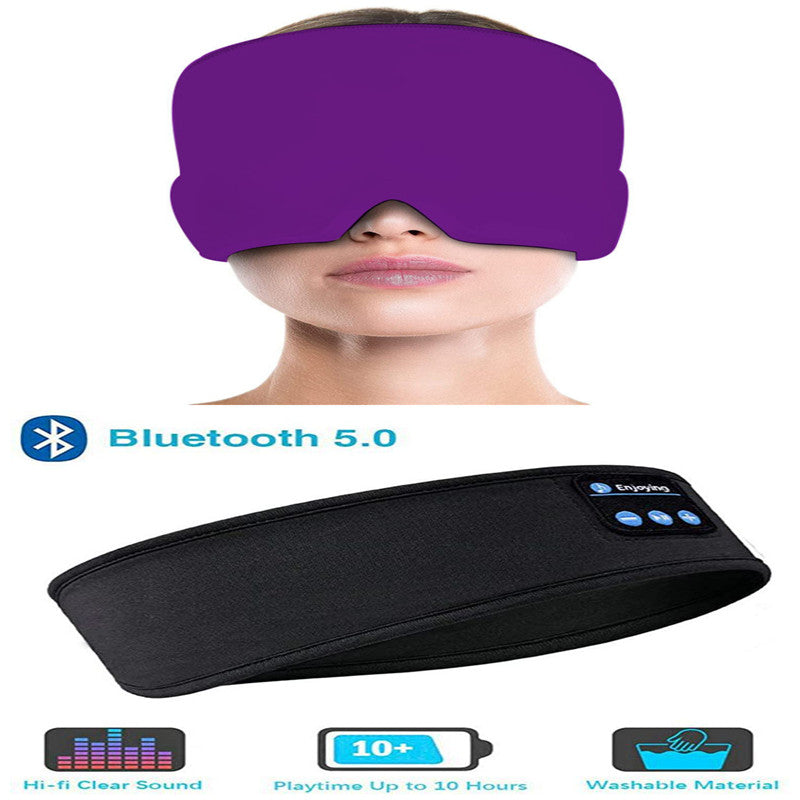 Écouteurs sans fil Bluetooth, bandeau fin, doux, élastique, confortable, musique, masque pour les yeux, pour dormir sur le côté, sport