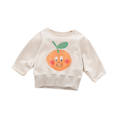 Round Neck Cartoon Printed Children's Sweater