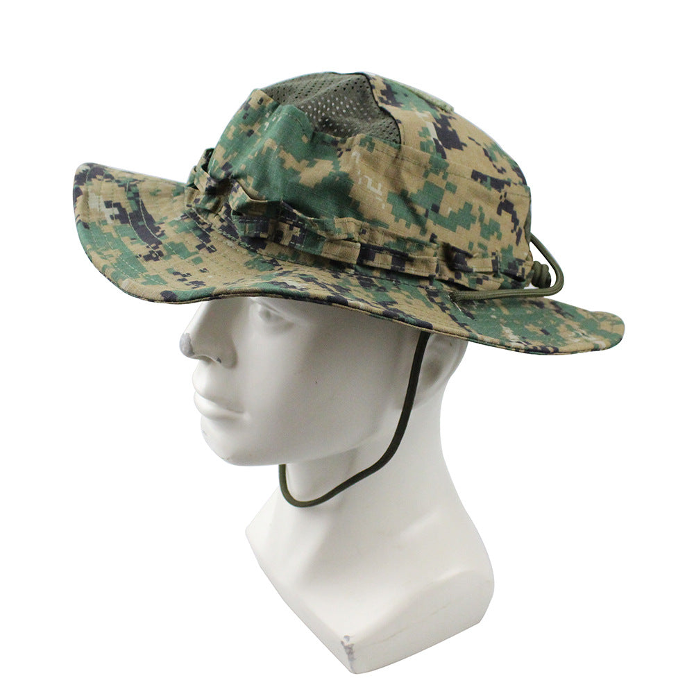 Chapeau de Camouflage tactique de l'armée, chapeau de soleil de pêche à bord rond